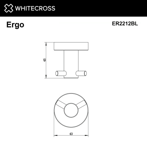 Крючок Whitecross ERGO black ER2212BL - фото 2