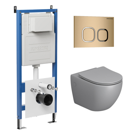 Инсталляция + кнопка смыва + унитаз Grossman Cosmo 97.4411SQ.02.310 Инсталляция + кнопка смыва + унитаз Grossman Cosmo 97.4411SQ.02.310