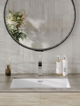 Раковина из сантехнического фарфора Orange B02-600W 60х40 встраиваемая цвет белый