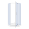 Душевой уголок Parly ZPE911 90х90 стекло тонированное профиль хром глянцевый с поддоном