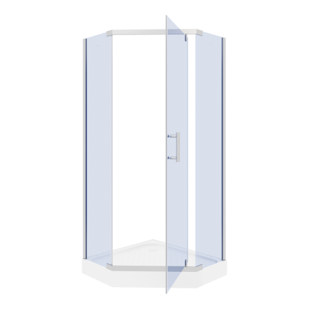 Душевой уголок Parly ZPE911 90х90 стекло тонированное профиль хром глянцевый с поддоном