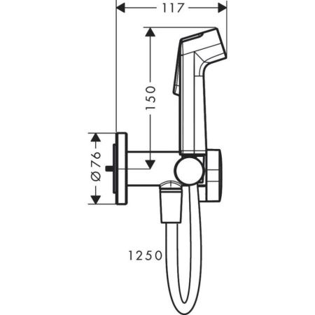 Гигиенический душ Hansgrohe Bidette 29232670 черный