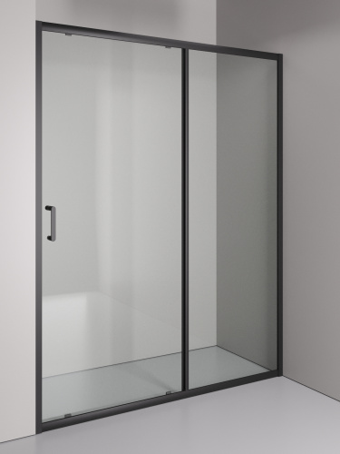 Душевая дверь Orange E02-150TB 151х190 стекло прозрачное профиль черный - фото 2