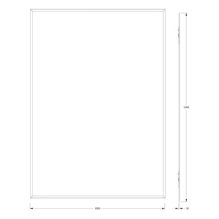 Зеркало Evoform Comfort BY 0952 100х140 подвесное