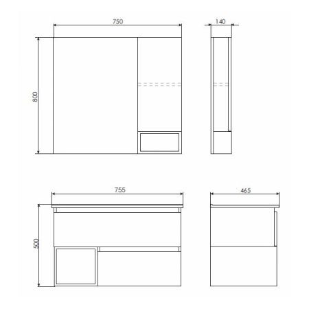 Тумба с раковиной Comforty 00004147332 80х50 подвесная цвет бежевый