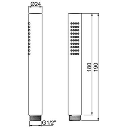 Душевая лейка Almar 316 Stainless Steel E082095.316 цвет нержавеющая сталь