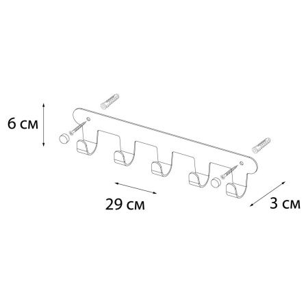 Крючок для ванной Fixsen Practica FX-805W-5