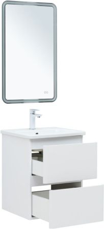 Тумба под раковину Aquanet Эмбер 00330463 50х40 подвесная цвет белый