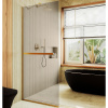 Душевая перегородка Maybah Glass MGD-733-3у 89х195 стекло тонированное профиль золото глянцевое