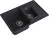 Кухонная мойка Granfest Quarz 21К черный 74х48 цвет черный поверхность матовая