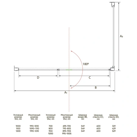 Душевой уголок Veconi Rovigo RV034-12080-01-C7 120х80 стекло прозрачное профиль хром глянцевый без поддона