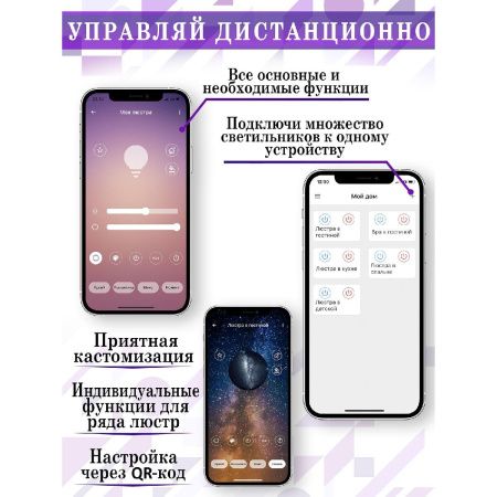 Люстра потолочная Natali Kovaltseva Star (Стар) INNOVATION STYLE 83018 BLACK