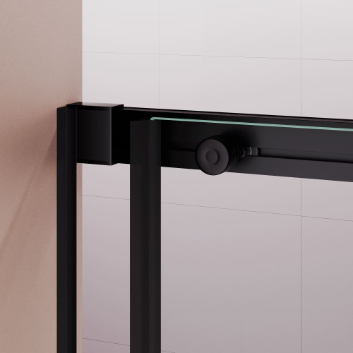 Душевая дверь RGW Leipzig 34121219-14 190х195 стекло прозрачное профиль черный - фото 4