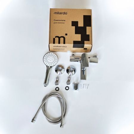 Смеситель для ванны Milardo Azure AZUSB00M02 настенный хром