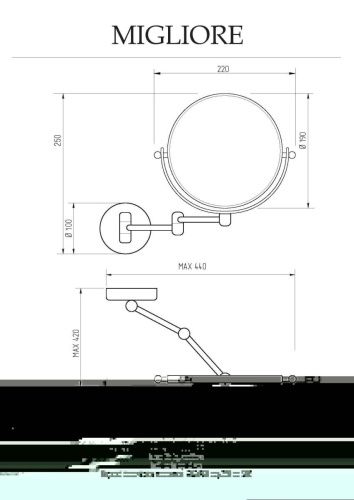 Косметическое зеркало Migliore 21979