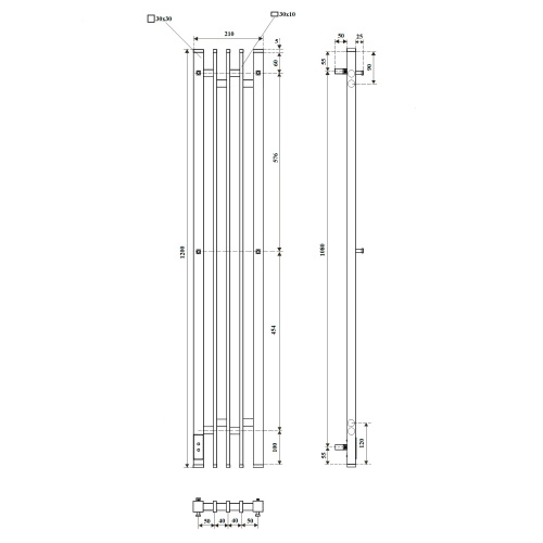 Полотенцесушитель Point Фрея PN20732W электрический белый - фото 2