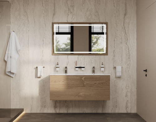 Тумба под раковину Allen Brau Glority 1.35004.NW 121х47х52 подвесная цвет темное дерево - фото 5