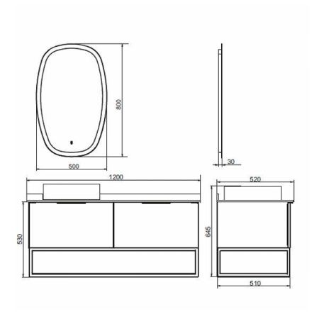 Тумба с раковиной Comforty Порто 00-00000828CF 120х50 подвесная цвет коричневый