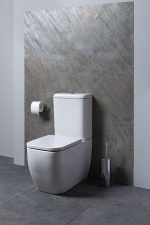 Чаша унитаза напольная Allen Brau Infinity 4.21001.20 цвет белый без бачка с сиденьем микролифт безободковая каскадный смыв