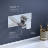 Смеситель для раковины RGW Shower Panels (Шоувер панелс) 51140546-01 встраиваемый в стену хром