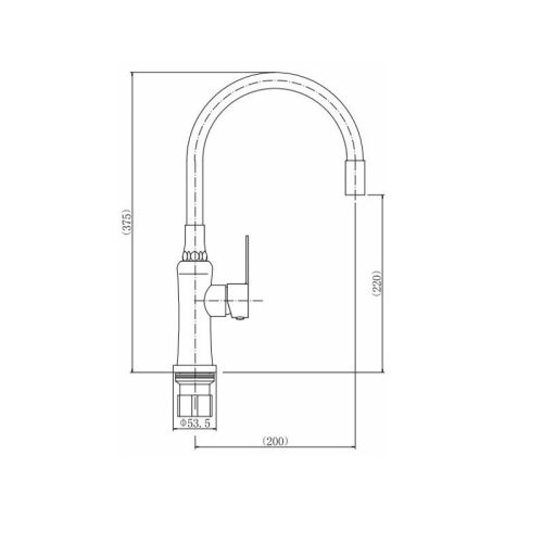 Смеситель для кухни Fashun A54801-7 на мойку сатин/черный - фото 3