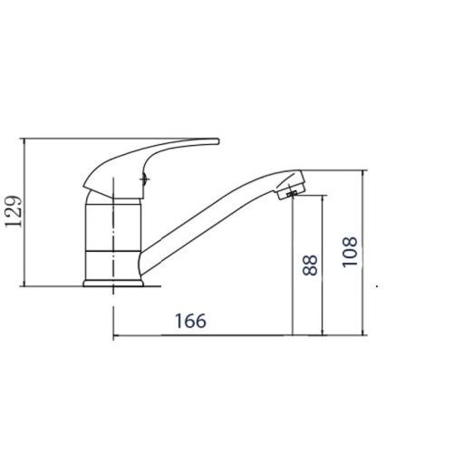 Смеситель для кухни Fashun A4503 на мойку хром - фото 3