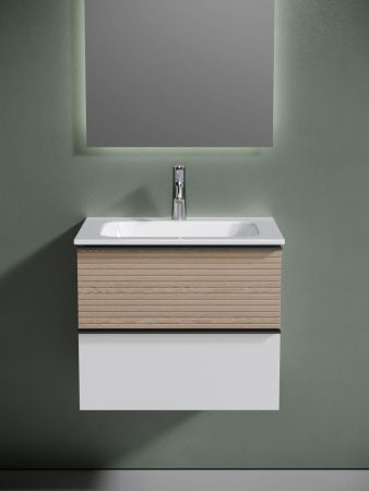 Тумба под раковину Sancos DELTA DL60W 60х40 подвесная цвет коричневый