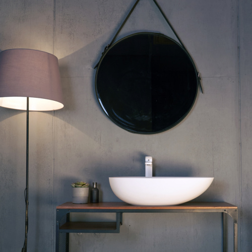 Раковина из искусственного камня MonteBianco Tuscany 620 12002 45х45 накладная цвет белый матовый без отверстий под смеситель - фото 4