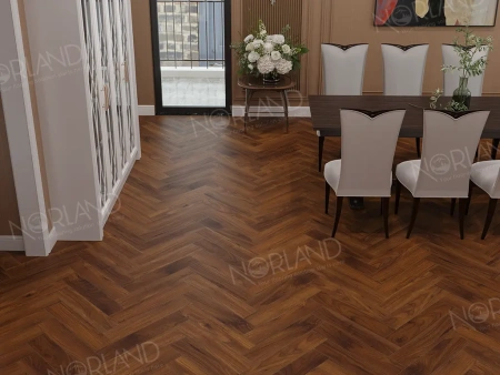Ламинат Norland Elegant Herringbone Strong LF304-19 Орех Кипр толщина 1.2 см 34 класс 600х100
