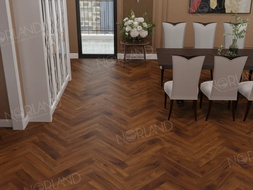 Ламинат Norland Elegant Herringbone Strong LF304-19 Орех Кипр толщина 1.2 см 34 класс 600х100 - фото 3