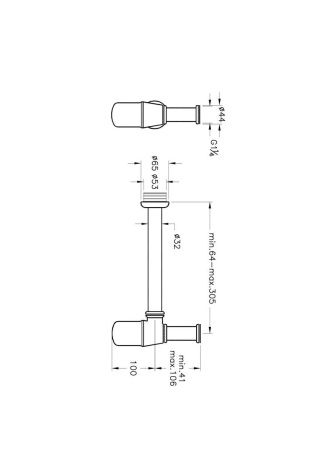 Сифон для раковины Vitra Syphon A45122 хром