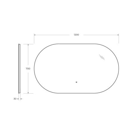 Зеркало с подсветкой Cezares VAGUE CZR-SPC-VAGUE-1200-700-MOV 120х70 подвесное