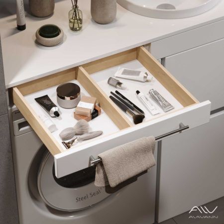 Тумба с раковиной Alavann Cosmetic ALV1038000 90х50 напольная цвет белый