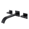 Смеситель ABBER Wasserfall AF8612B встраиваемый в стену черный матовый