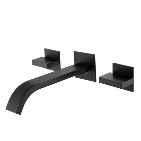 Смеситель ABBER Wasserfall AF8612B встраиваемый в стену черный матовый