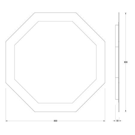 Зеркало с подсветкой Evoform Ledshine BY 2505 80х80 подвесное