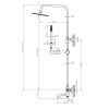 Душевая стойка Esko ST250BG настенная цвет хром
