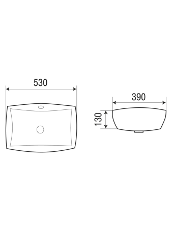 Раковина из сантехнического фаянса WeltWasser WW SK 10000004601 40 см встраиваемая цвет белый 1 отверстие под смеситель