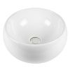 Раковина из сантехнического фарфора Bond Circle S52-390 40х40 накладная цвет белый без отверстий под смеситель