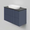 Тумба со столешницей La Fenice TERRA TWIN NFNC-01-TER-BG-100-2-3-GB 100х50 подвесная цвет синий