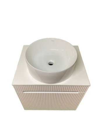 Тумба с раковиной Sintesi STL.W7025_SIN-LVB-APP-416 60х60 подвесная цвет белый