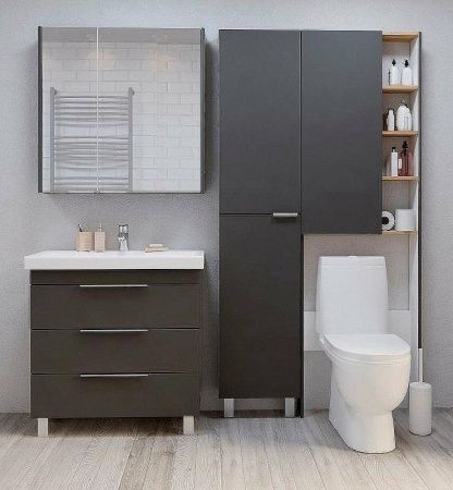 Тумба под раковину 1MarKa Gaula У92547 80х40 цвет черный