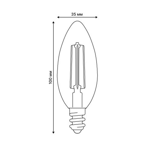 Лампа светодиодная Uniel LED-C35-4W/3000K/E14/CL GLY01TR - фото 5