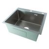 Кухонная мойка Fmark FSC5045L 50х45 цвет серый поверхность матовая