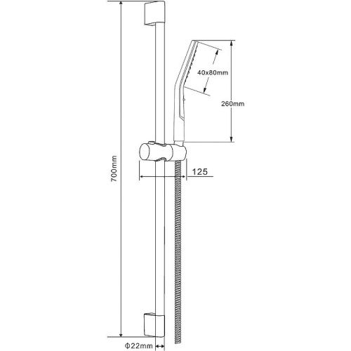Душевой гарнитур Orange O-Shower OS810cr настенный  хром - фото 4