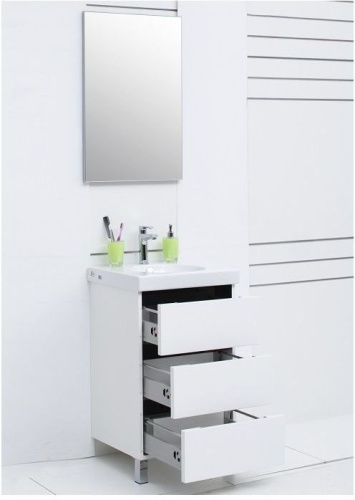 Зеркало в ванную De Aqua Сильвер 00258830 50х90 цвет серебро - фото 5