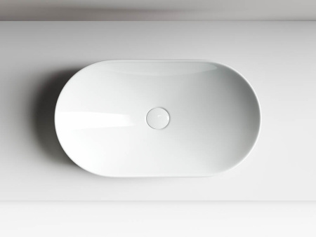 Раковина из сантехнического фарфора Ceramica Nova ELEMENT CN6015 62х36 накладная цвет белый без отверстий под смеситель