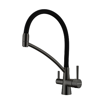 Смеситель для кухни Paulmark SIEGEN Si213111-GM на раковину воронёная сталь