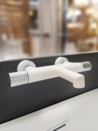 Смеситель для ванны AltroBagno Intento AltroBagnoIntento0217MW настенный белый матовый - фото 2