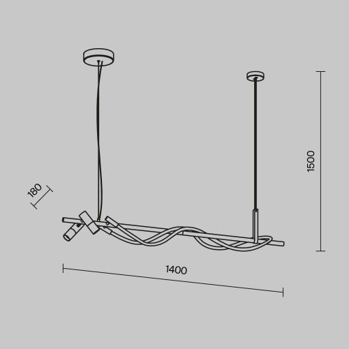 Светильник подвесной Maytoni Tau Modern MOD166PL-L30GB3K - фото 2